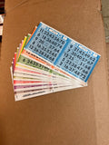 2ON-H 12UP Bingo Paper 25 sets (loose)  12 colors